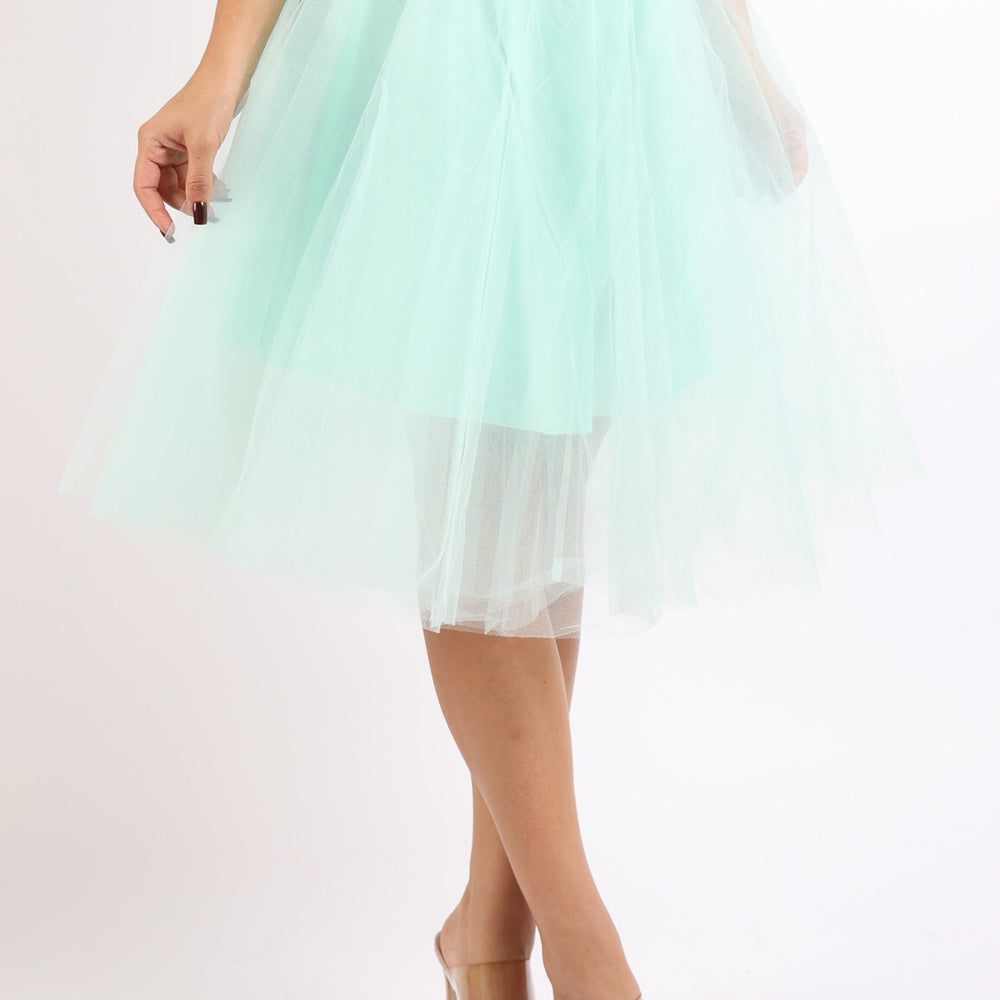 Tutu Tulle Knee Length A Line Ballet Dance Prom Party Layers Skirt - Yoru Says