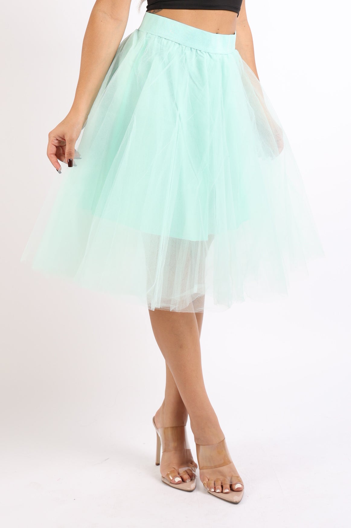 Tutu Tulle Knee Length A Line Ballet Dance Prom Party Layers Skirt - Yoru Says