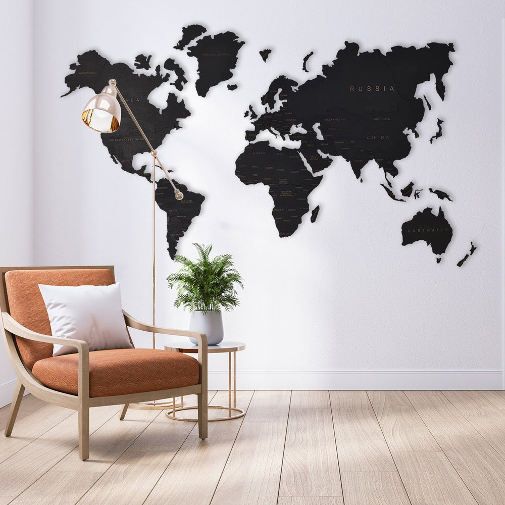 
                  
                    Wooden World Map Rustic Wall Art Home Decor Large Travel Map Wood Gift - Yoru Says
                  
                