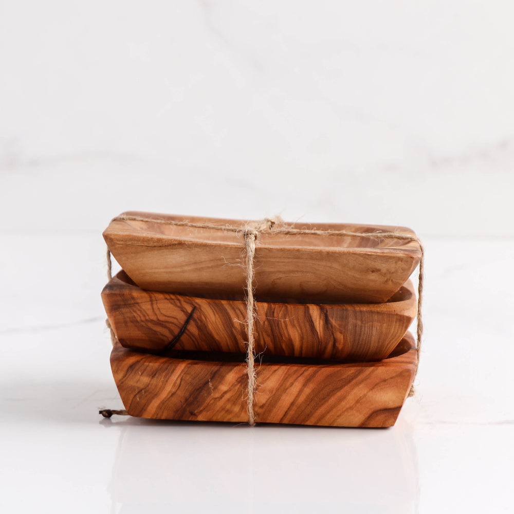 
                  
                    Set of Olive Wooden Soap Dishes, Handmade - Yoru Says
                  
                