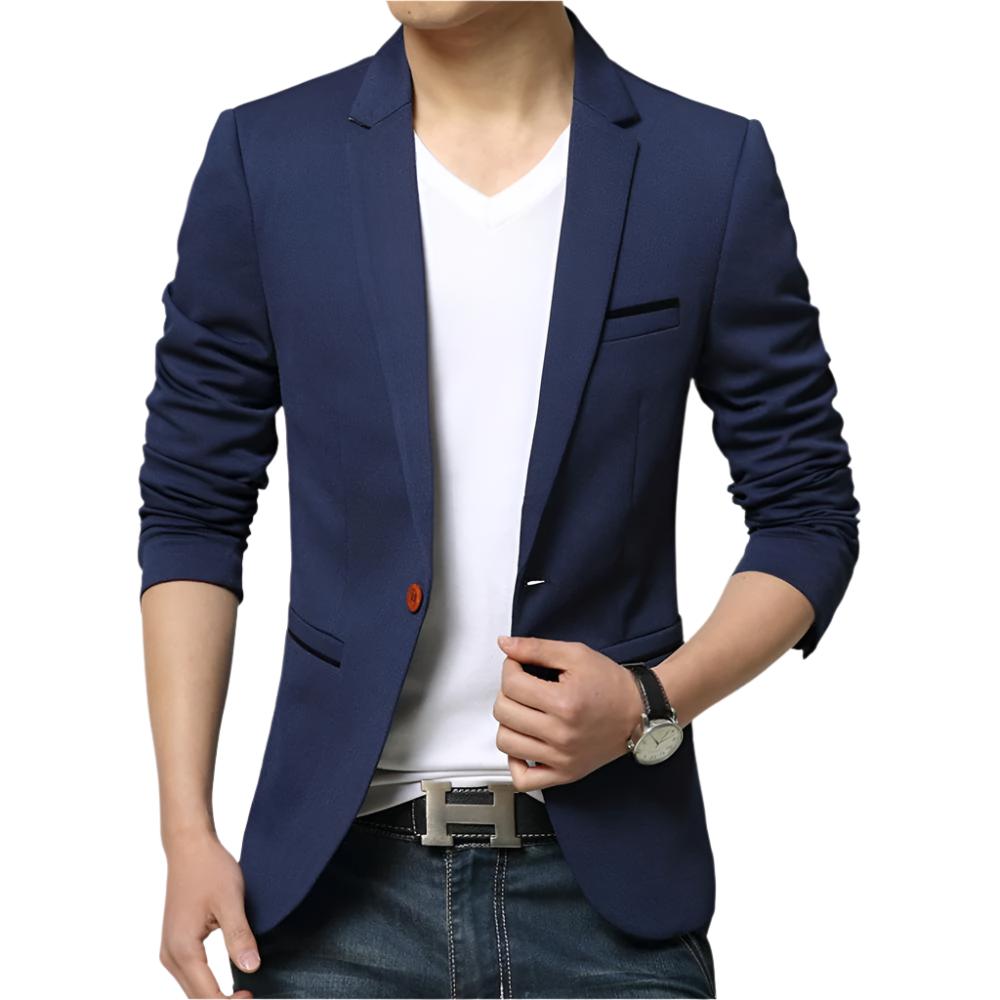 Mens One Button Slim Fit Blazer - Yoru Says