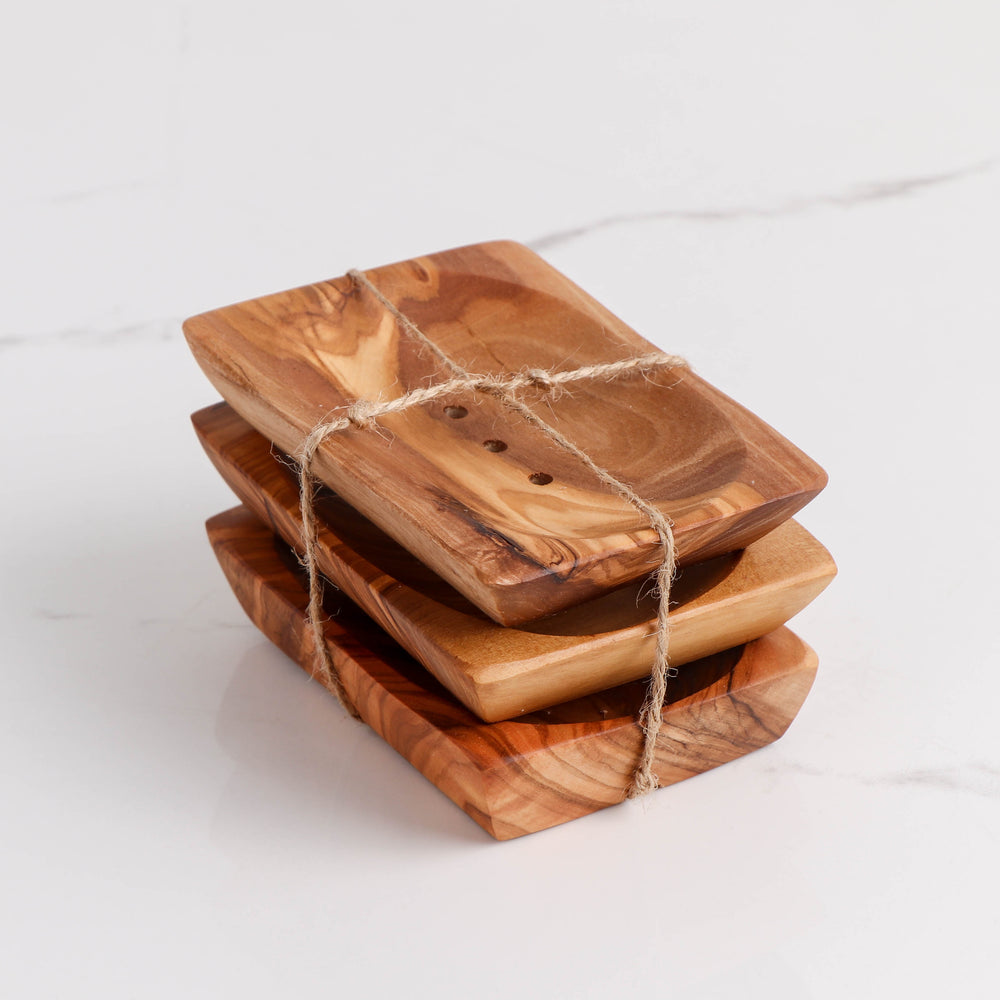 
                  
                    Set of Olive Wooden Soap Dishes, Handmade - Yoru Says
                  
                