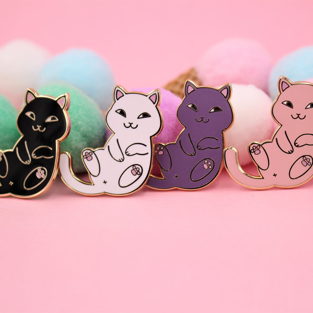 
                  
                    Playful Cat Enamel Pin - Yoru Says
                  
                