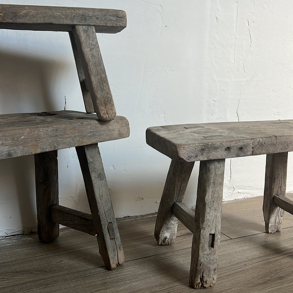 
                  
                    Vintage reclaimed stool - One of a kind - Yoru Says
                  
                