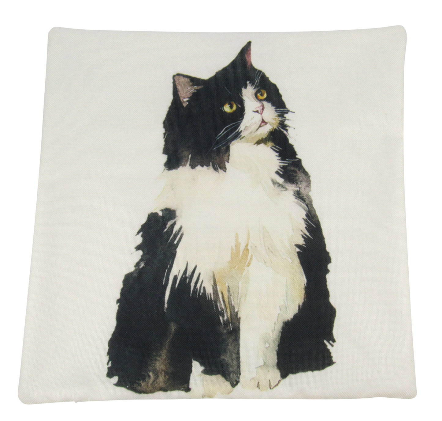 Black and White Cat Pillow - Yoru Says