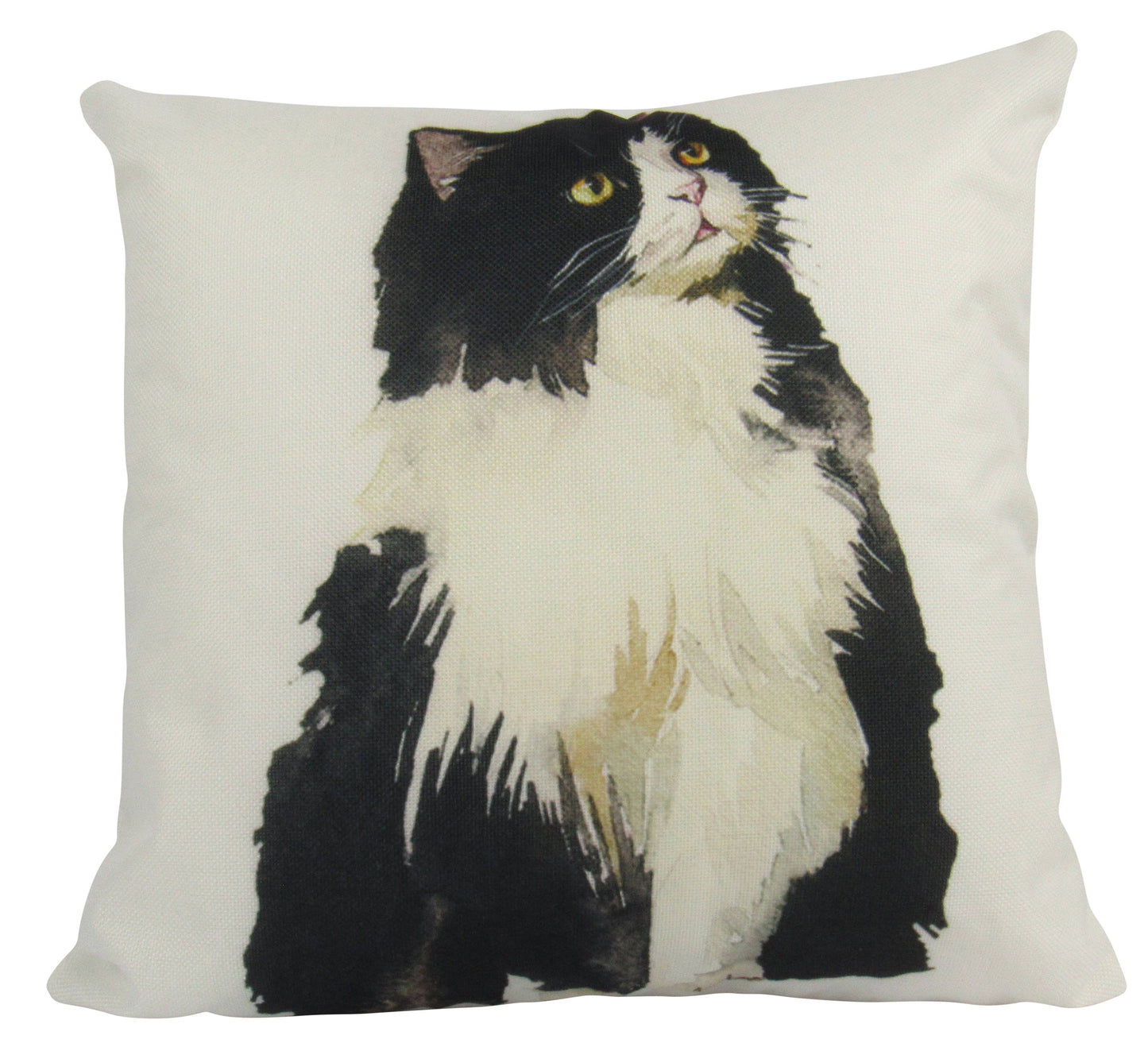 Black and White Cat Pillow - Yoru Says