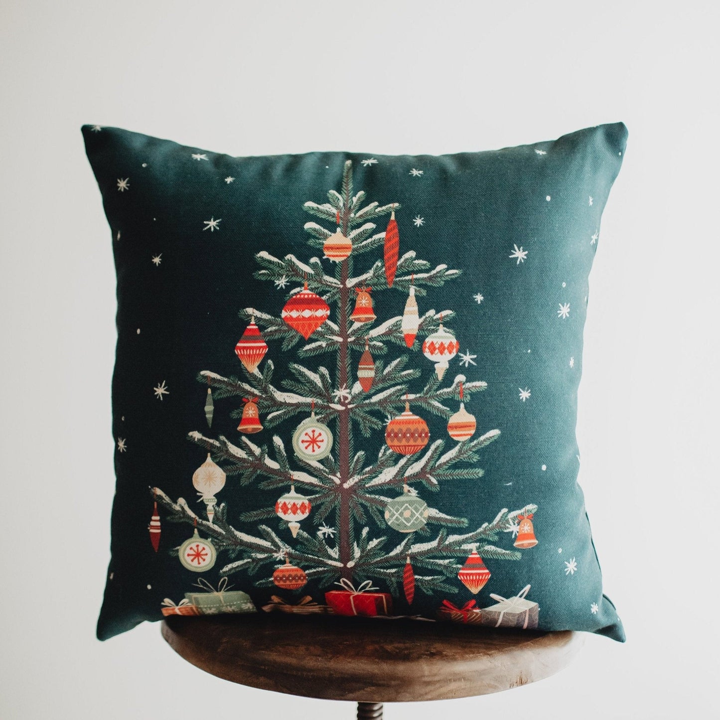 Green Nordic Pine Christmas Tree | Pillow Cover | Personalized Gift | - Yoru Says