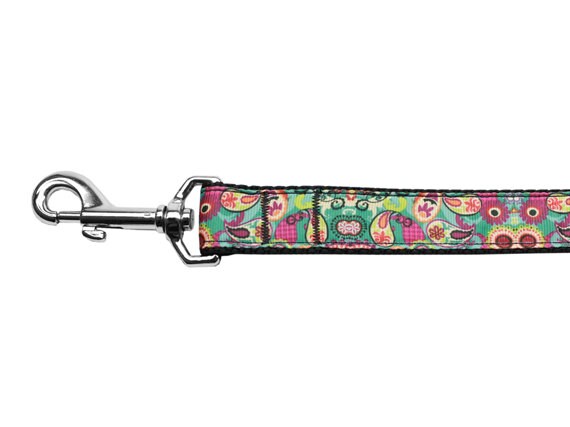 Cat Nylon Collar or Leash,  "Turquoise Paisley" - Yoru Says