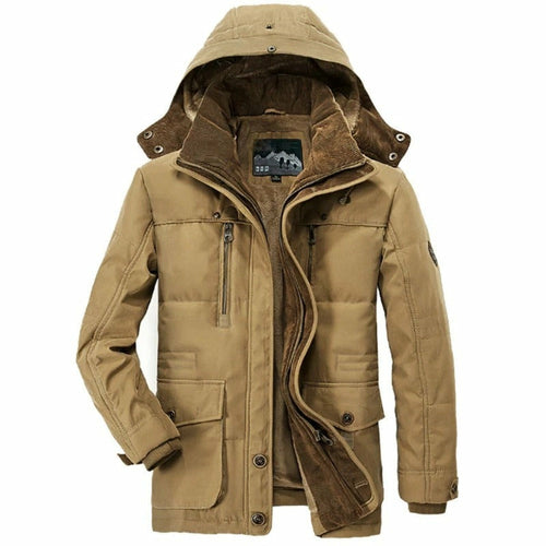 
                  
                    Mens Hooded Winter Parka Coat with Inner Fleece - Yoru Says
                  
                