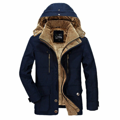 
                  
                    Mens Hooded Winter Parka Coat with Inner Fleece - Yoru Says
                  
                