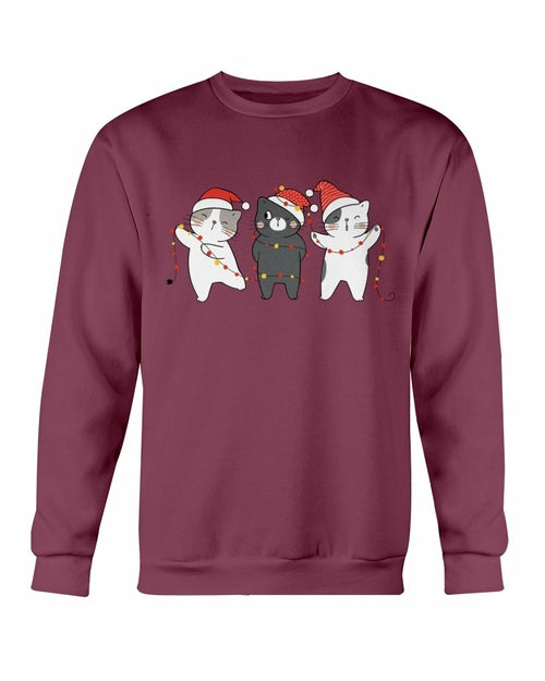 Three kittens - Cute Cats Christmas Sweatshirt - Yoru Says