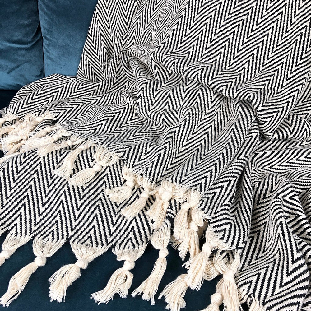 
                  
                    Chunky Chevron Turkish Throw - Yoru Says
                  
                