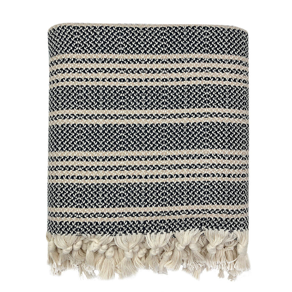 Woven Stripe Turkish Throw - Yoru Says