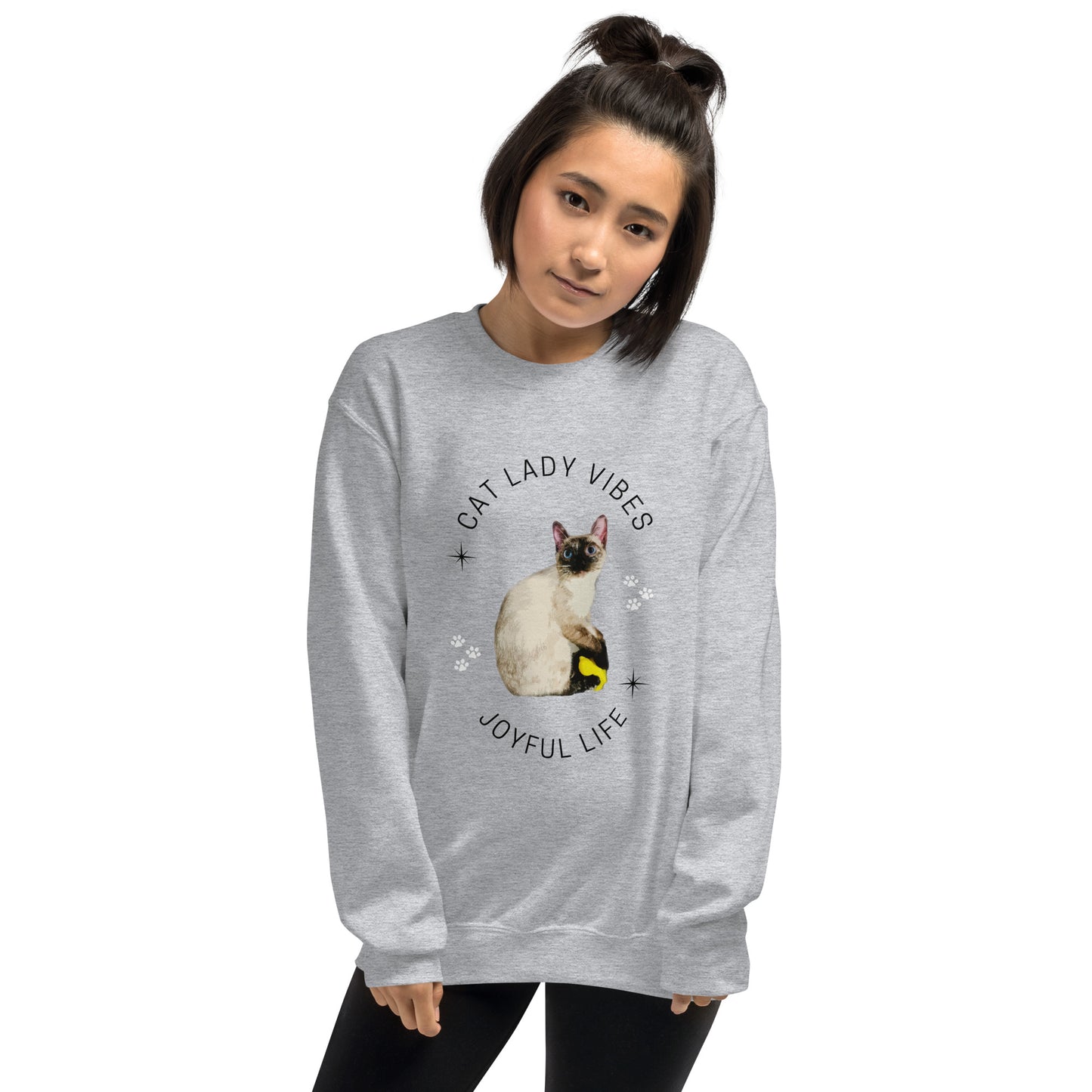 Cat Lady vibes Unisex Sweatshirt - Yoru Says