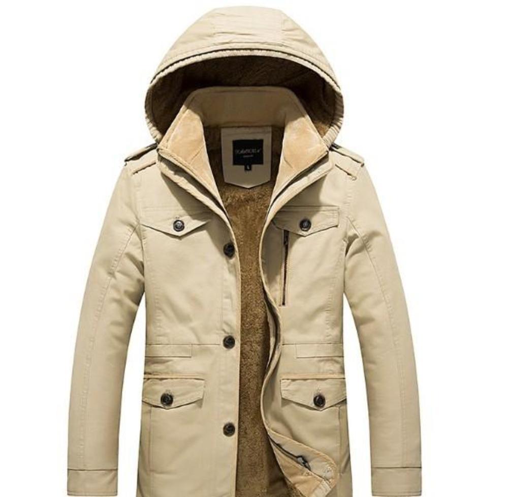 Mens Hooded Military Style Coat - Yoru Says