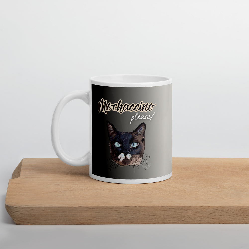 
                  
                    Mochaccino time - White glossy mug - Yoru Says
                  
                