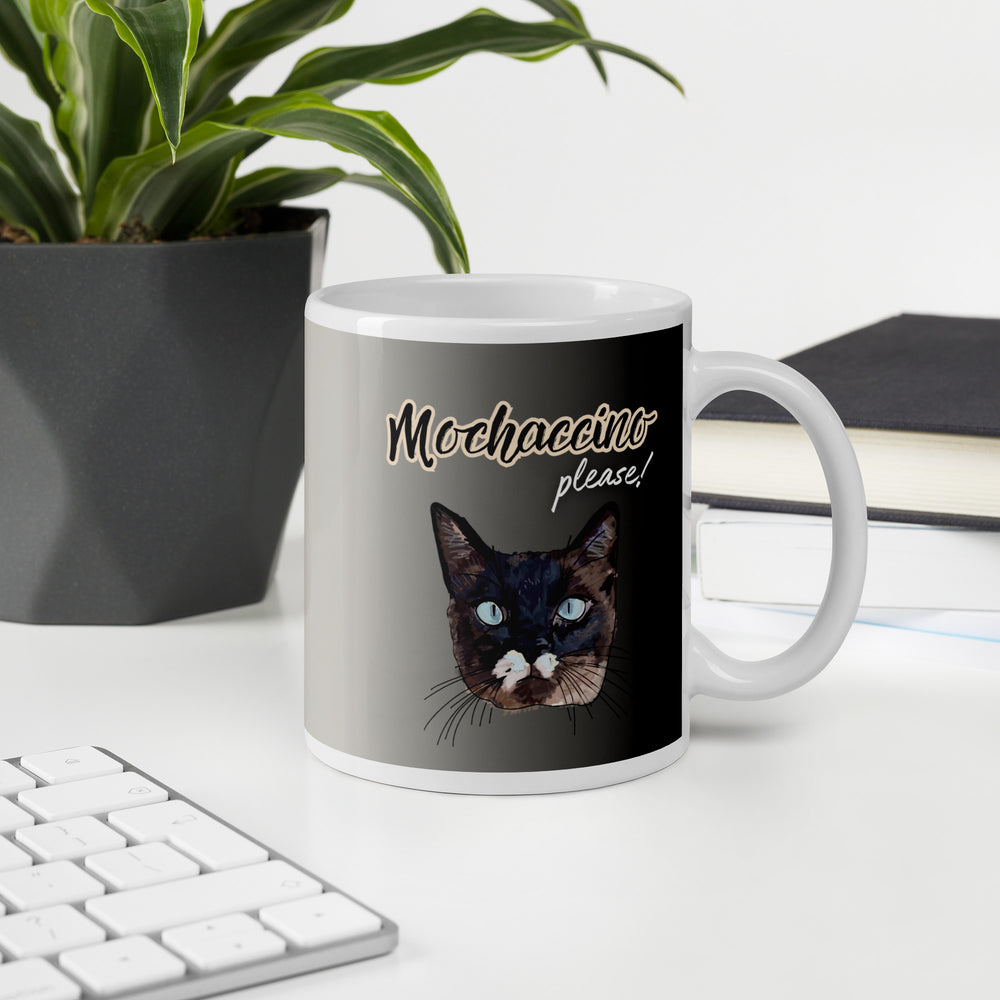 
                  
                    Mochaccino time - White glossy mug - Yoru Says
                  
                