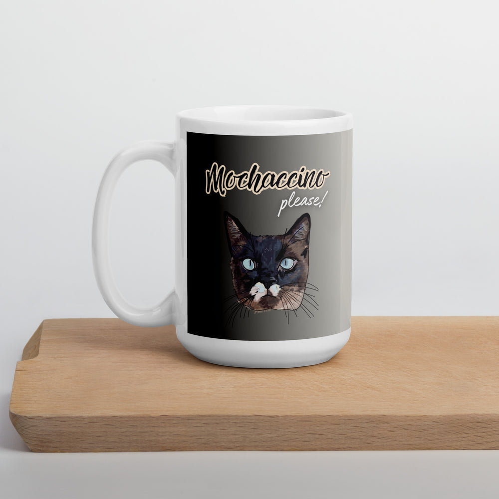 
                  
                    Mochaccino time - White glossy mug - Yoru Says
                  
                