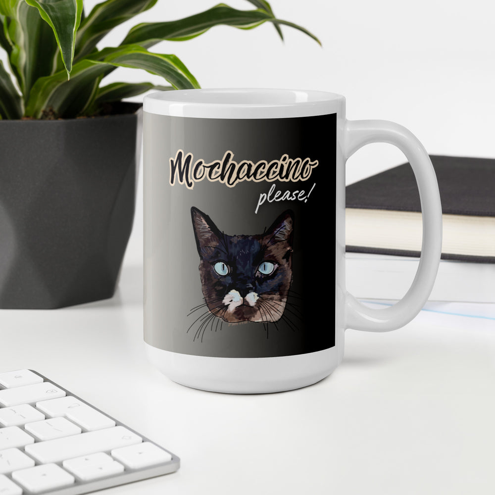 
                  
                    Mochaccino time - White glossy mug - Yoru Says
                  
                