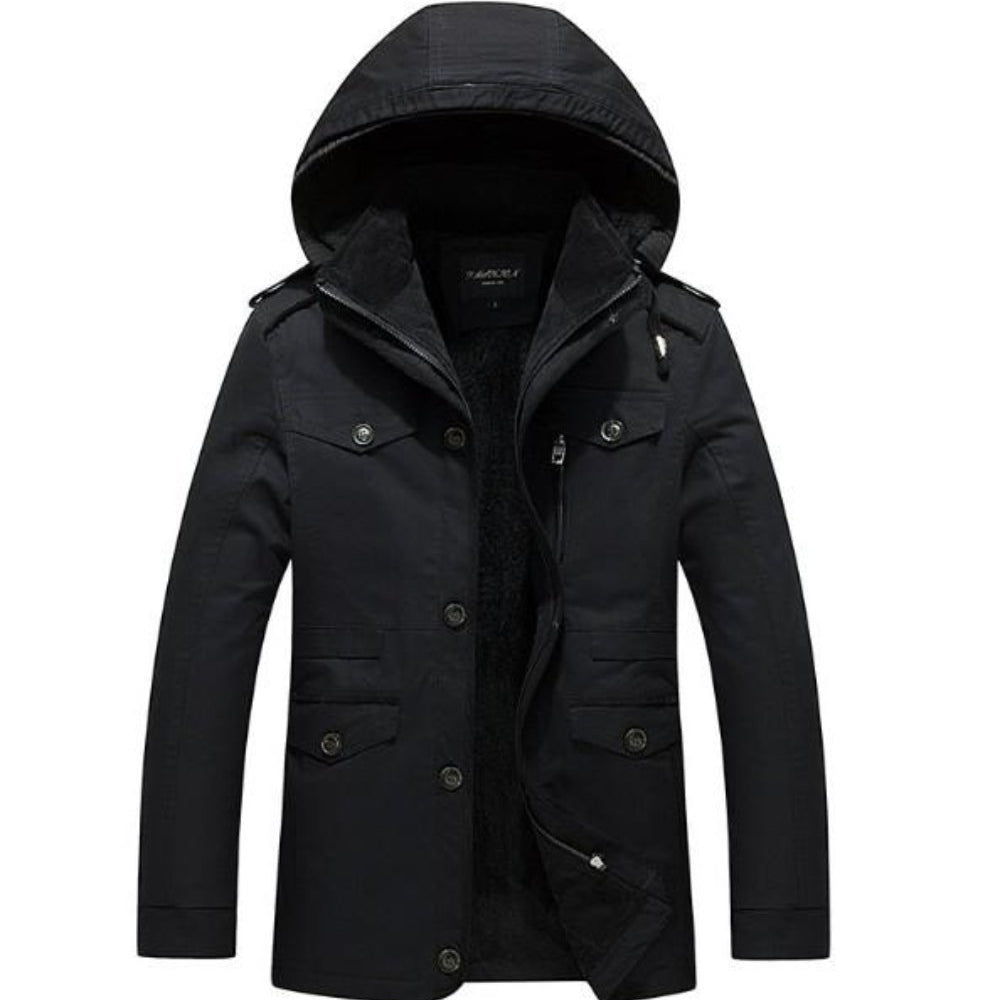 
                  
                    Mens Hooded Military Style Coat - Yoru Says
                  
                