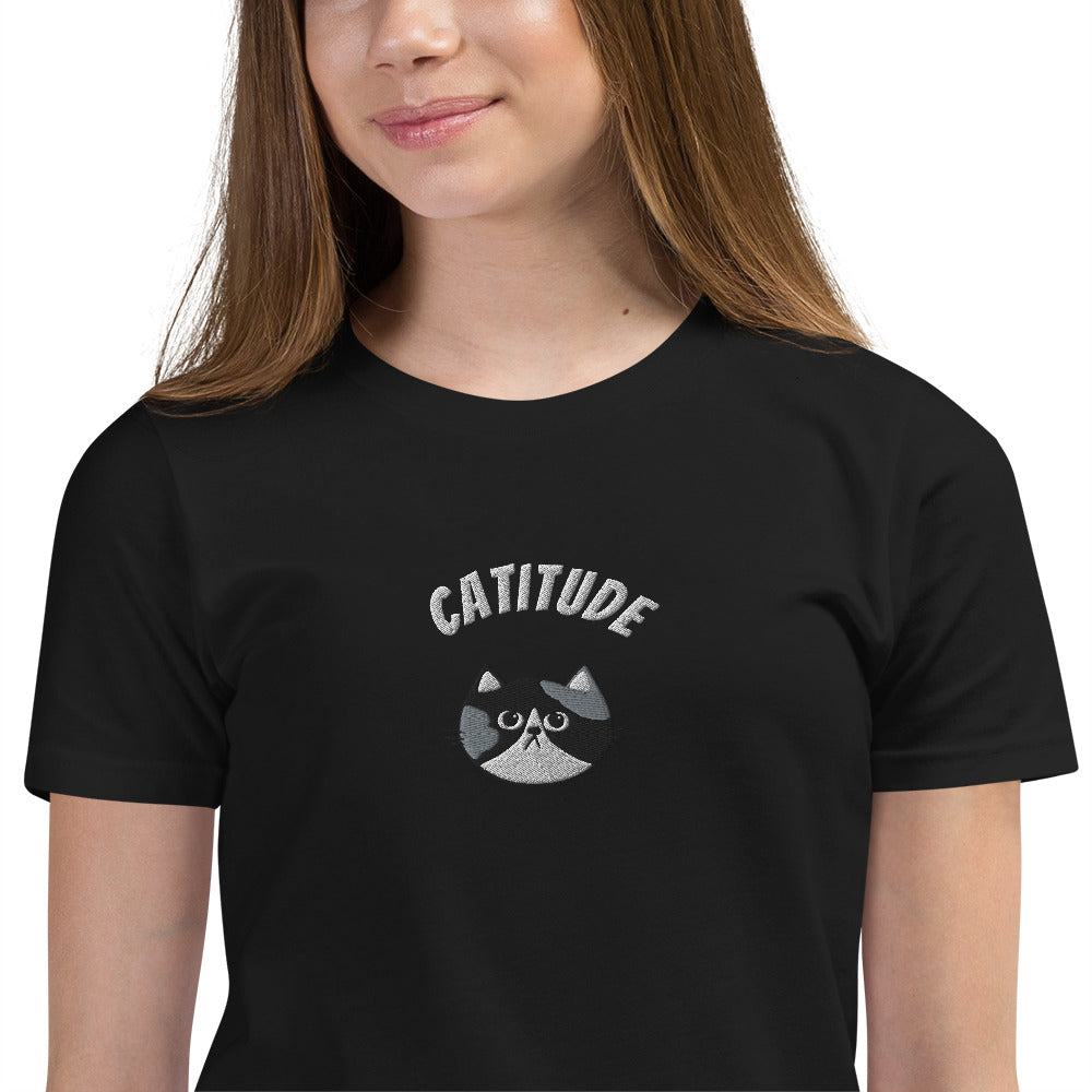 
                  
                    Catitude - Dark Youth Short Sleeve T-Shirt - Yoru Says
                  
                