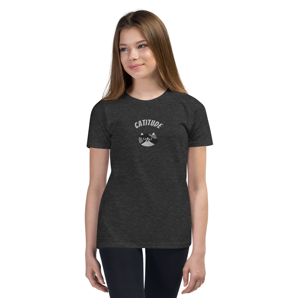 
                  
                    Catitude - Dark Youth Short Sleeve T-Shirt - Yoru Says
                  
                